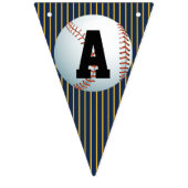 Persoonlijke Baseball Happy Birthday Vlaggetjes (Derde vlag)