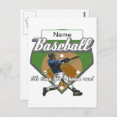 Persoonlijke Baseball Home Run Briefkaart (Voorkant / Achterkant)