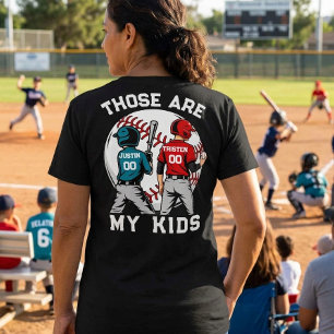 Persoonlijke Baseball Moeder Jongens Kinderen Tri-Blend Shirt