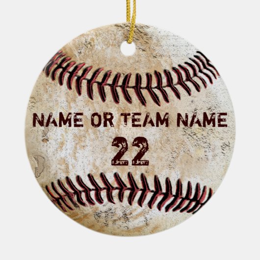 Persoonlijke  Baseball-sieraden van het Team Keramisch Ornament (Voorkant)
