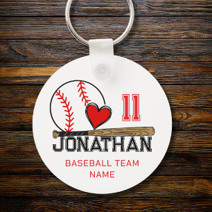 Persoonlijke Baseball Sleutelhanger   Geschenk met