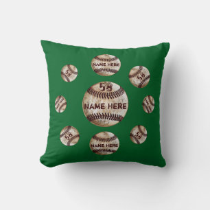 Persoonlijke Baseball Worp Kussen, Vintage Look Kussen