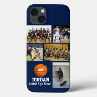 Persoonlijke Basketbal Foto Collage Naam Team #