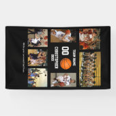 Persoonlijke Basketbal Foto Collage Speler Spandoek (Horizontaal)