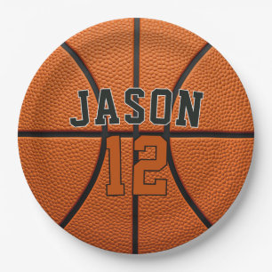 Persoonlijke Basketbal met Naam & Leeftijd Papieren Bordje