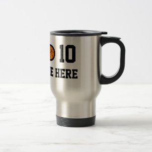 Persoonlijke basketbal reisbeker met nummer