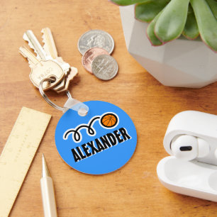 Persoonlijke basketbal sleutelhanger voor kinderen