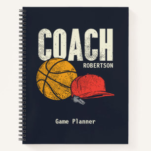 Persoonlijke Basketbal Sportcoach Game Notitieboek