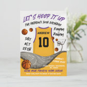 Persoonlijke Basketbal Verjaardag Digitale Sport Kaart (Staand voorkant)