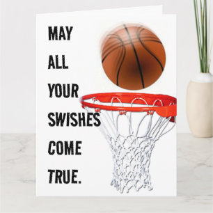 Persoonlijke basketbal verjaardag kaart