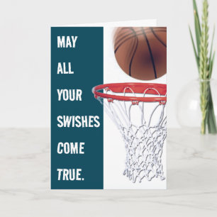 Persoonlijke basketbal verjaardag kaart