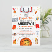 Persoonlijke Basketbal Verjaardag met Foto Kaart (Staand voorkant)