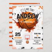 Persoonlijke Basketbal Verjaardag Uitnodiging Fees (Voorkant / Achterkant)