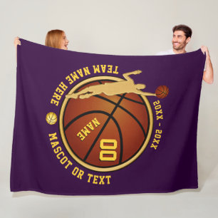Persoonlijke Basketball Blanket 3-afmetingen, elke Fleece Deken