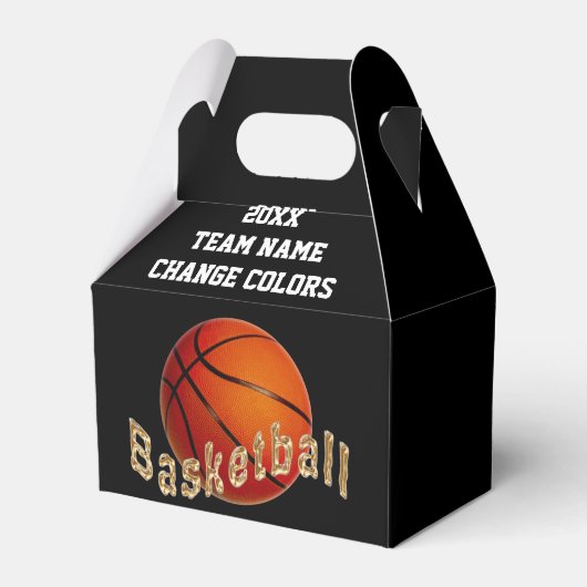 Persoonlijke Basketball Favors, boxen, ELKE KLEURE Bedankdoosjes (Voorkant Zijde)