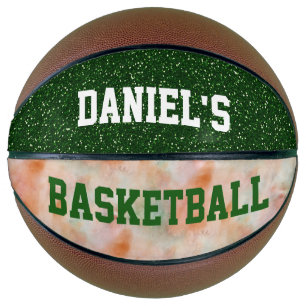  persoonlijke Basketball Green Glitter Basketbal