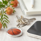 Persoonlijke Basketball Initialen Sleutelhanger (Zijkant)