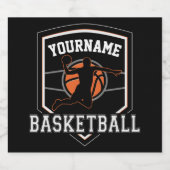 Persoonlijke Basketball Player NAME Slam Dunk Team Bier Etiket (Enkel label)