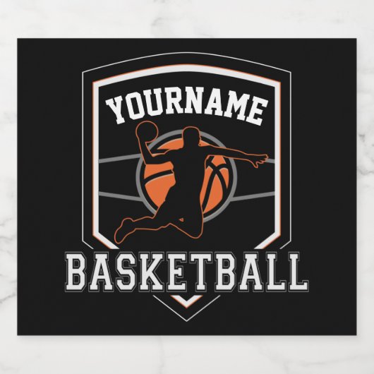 Persoonlijke Basketball Player NAME Slam Dunk Team Bier Etiket (Enkel label)