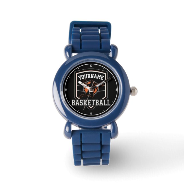 Persoonlijke Basketball Player NAME Slam Dunk Team Horloge (Voorkant)