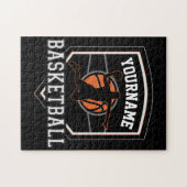 Persoonlijke Basketball Player NAME Slam Dunk Team Legpuzzel (Horizontaal)