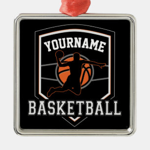 Persoonlijke Basketball Player NAME Slam Dunk Team Metalen Ornament