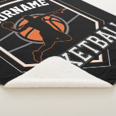 Persoonlijke Basketball Player NAME Slam Dunk Team Sherpa Deken (3/4)