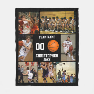 Persoonlijke Basketbalspeler Foto Kamerdecoratie Fleece Deken