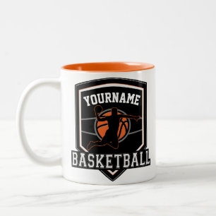 Persoonlijke Basketbalspeler NAAM Slam Dunk Team Tweekleurige Koffiemok