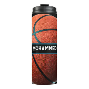 Persoonlijke basketbalwaterfles op maat sport thermosbeker