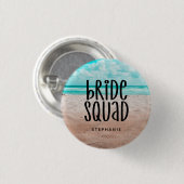 Persoonlijke Beach Bride Squad Button (Voorkant /achterkant)
