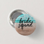 Persoonlijke Beach Bride Squad Button (Voorkant /achterkant)