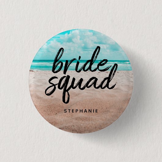 Persoonlijke Beach Bride Squad Button (Voorkant)