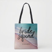 Persoonlijke Beach Bride Squad Canvas tas (Voorkant)