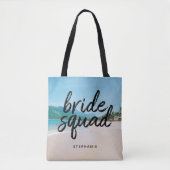 Persoonlijke Beach Bride Squad Canvas tas (Voorkant)
