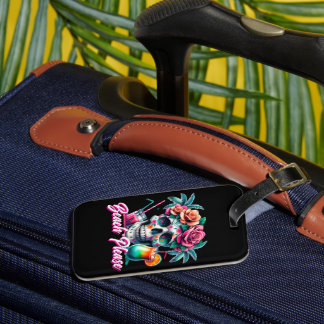 Persoonlijke Beach Please Schedel Bagage Label