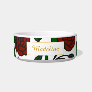 Persoonlijke Beauty and the Beast Tuinroos Naam Ro Voerbakje