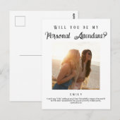 Persoonlijke bediende voorstel, aangepaste foto briefkaart (Voorkant / Achterkant)