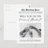 Persoonlijke bediende voorstel, aangepaste krant briefkaart (Voorkant / Achterkant)