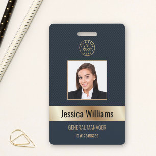 Persoonlijke bedrijf-employee gouden blauwe ID Badge