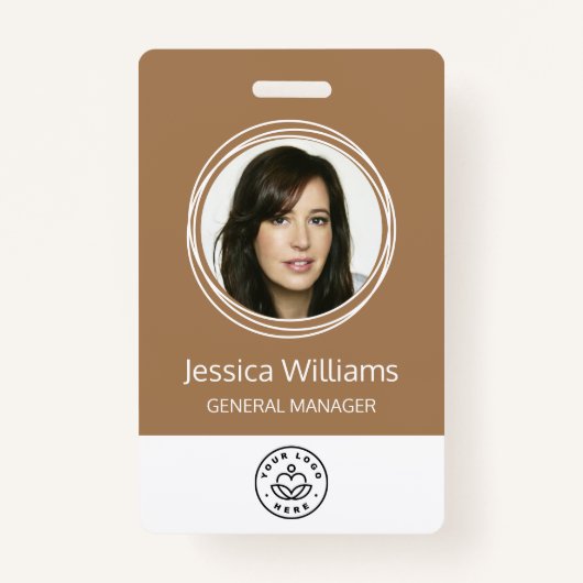 Persoonlijke bedrijfs ID Bruin Badge (Voorkant)