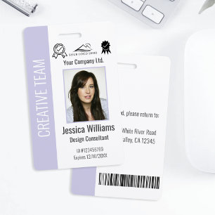 Persoonlijke bedrijfspersoneel Pastel Lavender ID Badge