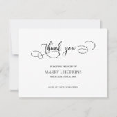 Persoonlijke begrafenis Bereavement Hartelijk dank Bedankkaart (Voorkant)