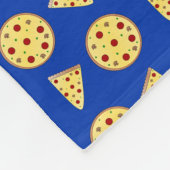 Persoonlijke benaming blauwe pizzas fleece deken (Hoek)