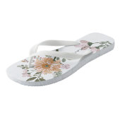 Persoonlijke benaming Floral White Teenslippers (Schuin)