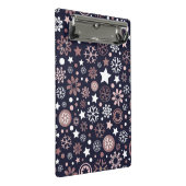 Persoonlijke benaming kerstmis roze goudsneeuw mini klembord (Schuin)