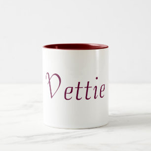 Persoonlijke benaming koffie-Mok (Vettie) Tweekleurige Koffiemok
