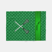 Persoonlijke benaming lacrosse sticks groene harte fleece deken (Voorkant (Horizontaal))