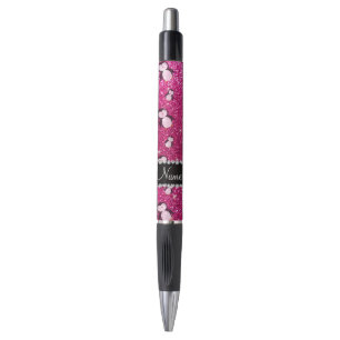 Persoonlijke benaming neon hot roze glitter pingui pen