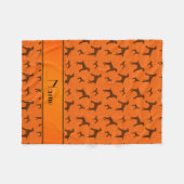 Persoonlijke benaming oranje Vizsla honden Fleece Deken (Voorkant (Horizontaal))